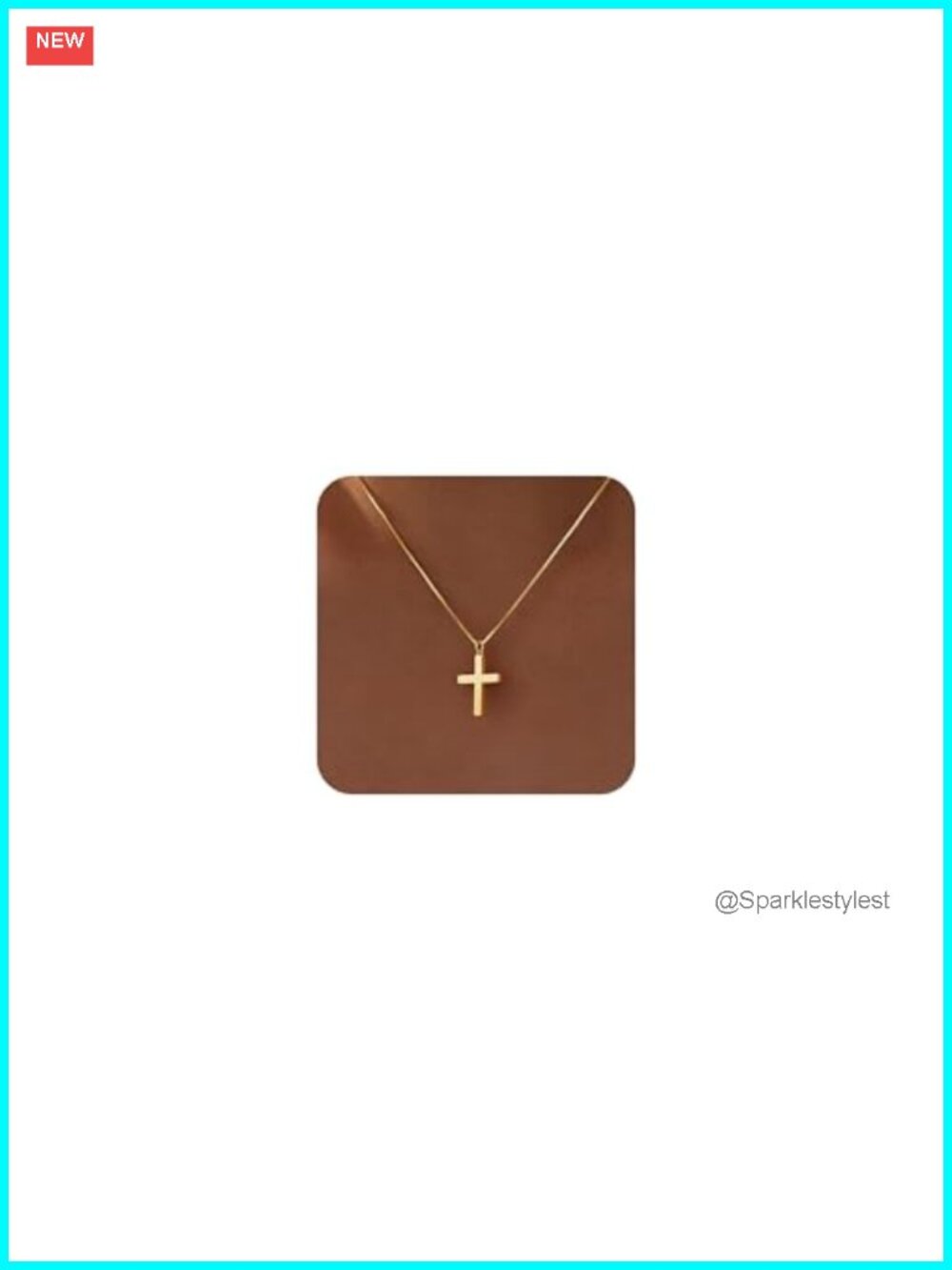 Dainty 14K Gold Plated Cross Necklace Adjustable Choker Gift for Women